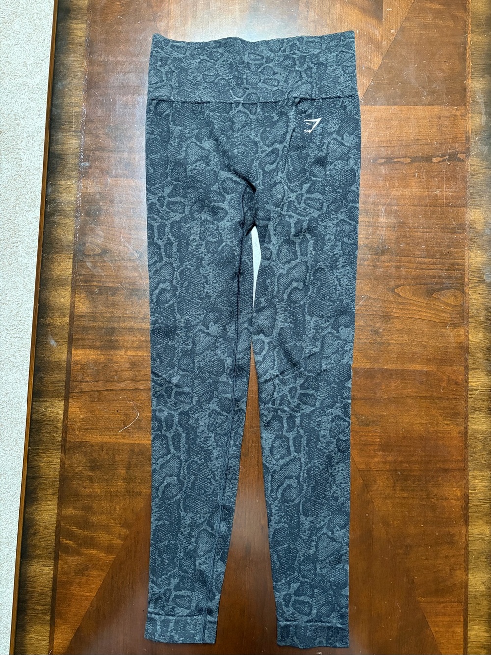 Gymshark Women Charcoal Snake-Print Leggings